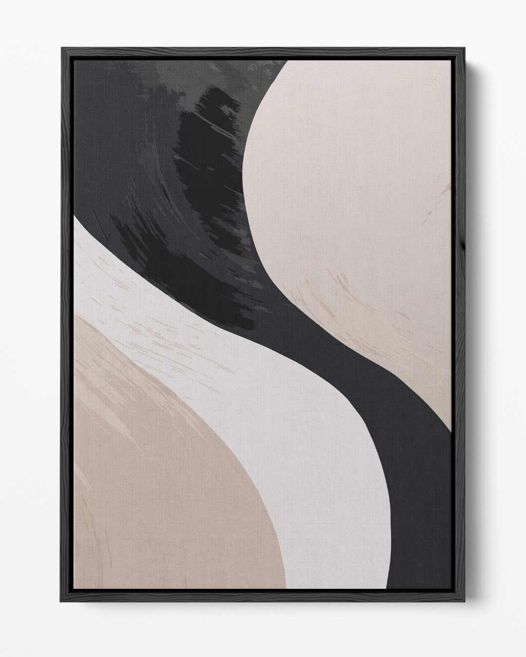 Vloeiende Vormen in Neutrale Tinten Kunstwerk-canvas-dibond-plexiglas-wanddecoratie-WallArtistic