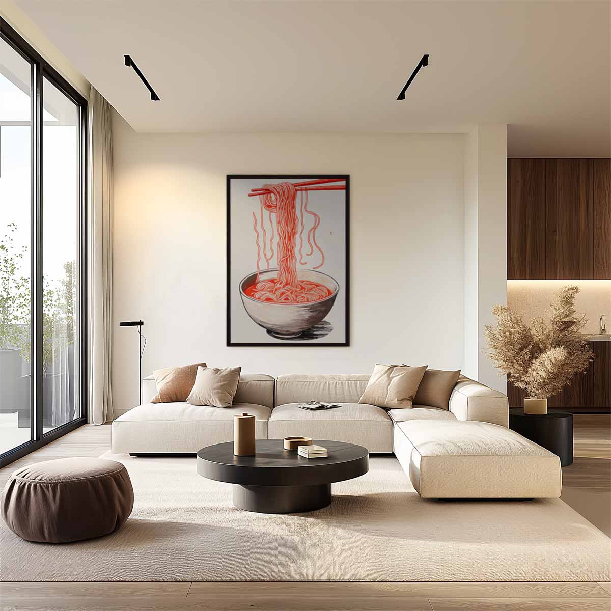Ramen Illustratie Kunstwerk-canvas-dibond-plexiglas-wanddecoratie-WallArtistic