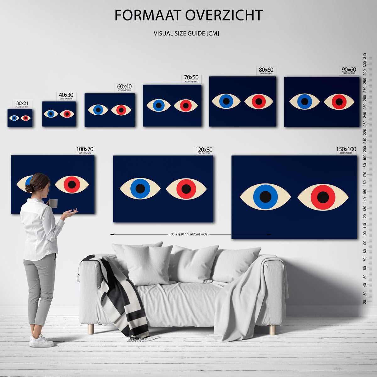 Oogvormen en kleur Poster