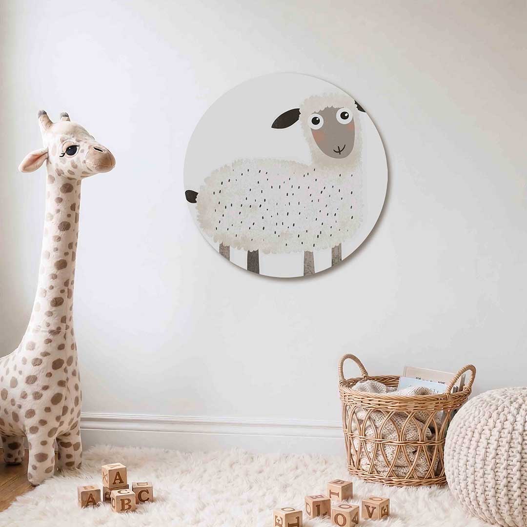 Schattig schaap Muurcirkel