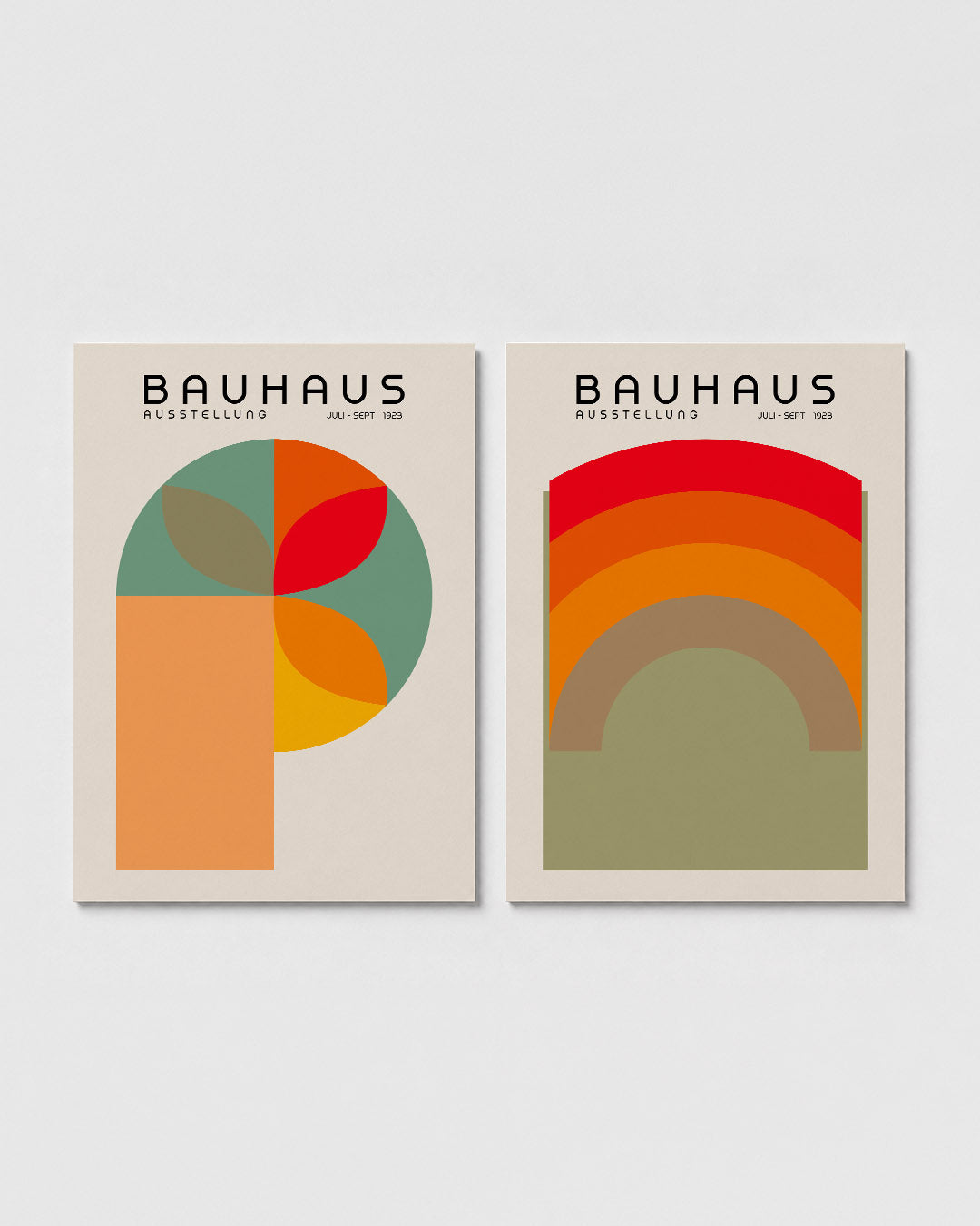 Kleurrijke cirkelcompositie Posterset