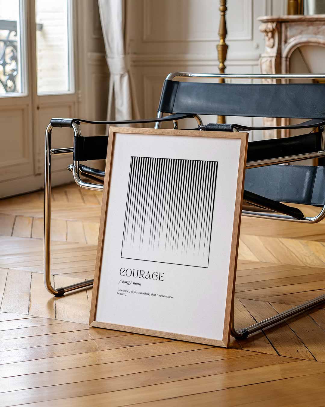 Minimalistische Moed Poster