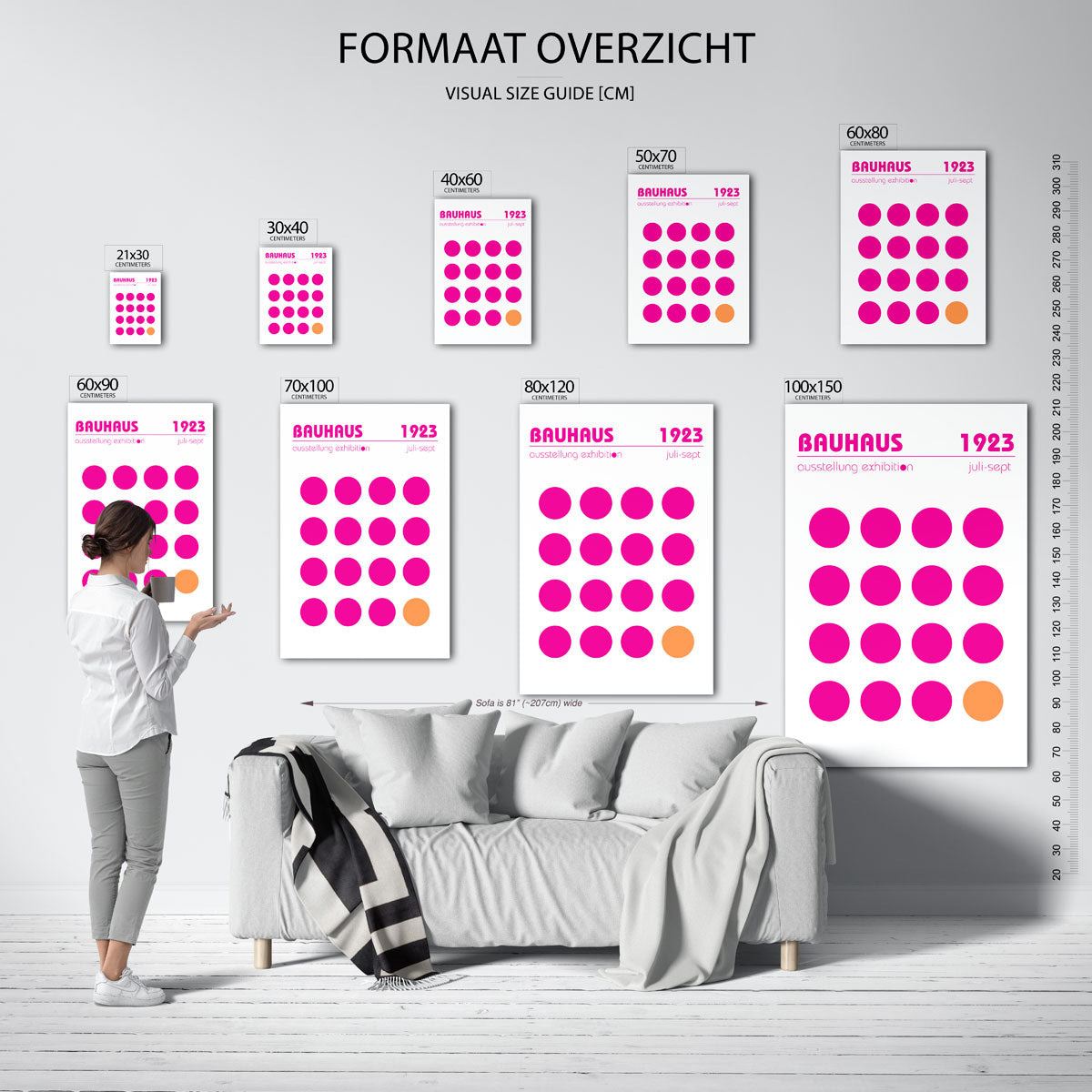 Cirkelpatroon contrast Poster