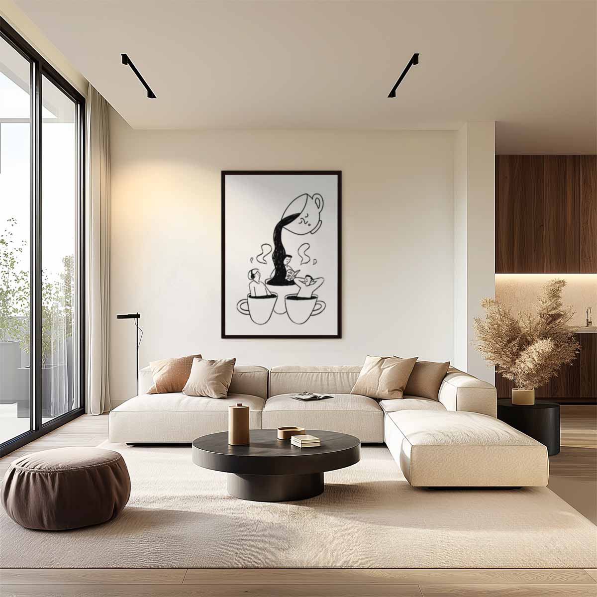 Koffie Dromen Kunstwerk-canvas-dibond-plexiglas-wanddecoratie-WallArtistic