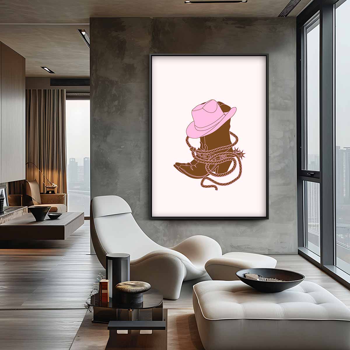 Stoere Cowboy Charme Kunstwerk-canvas-dibond-plexiglas-wanddecoratie-WallArtistic