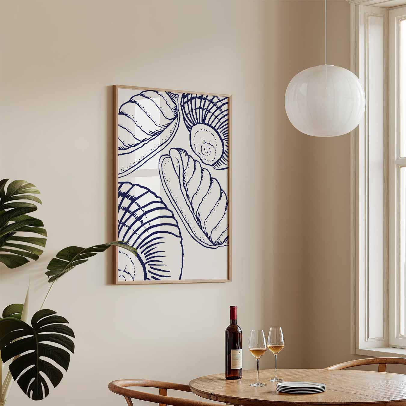 Elegante Schelpen Wanddecoratie Poster
