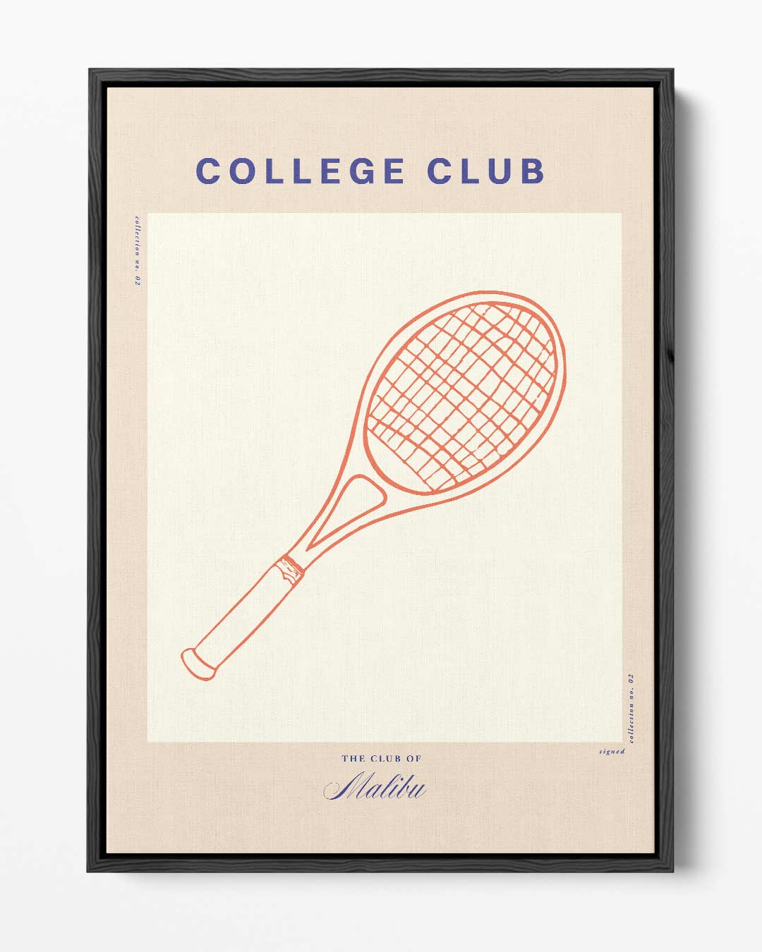 Retro Tennis Racket Poster