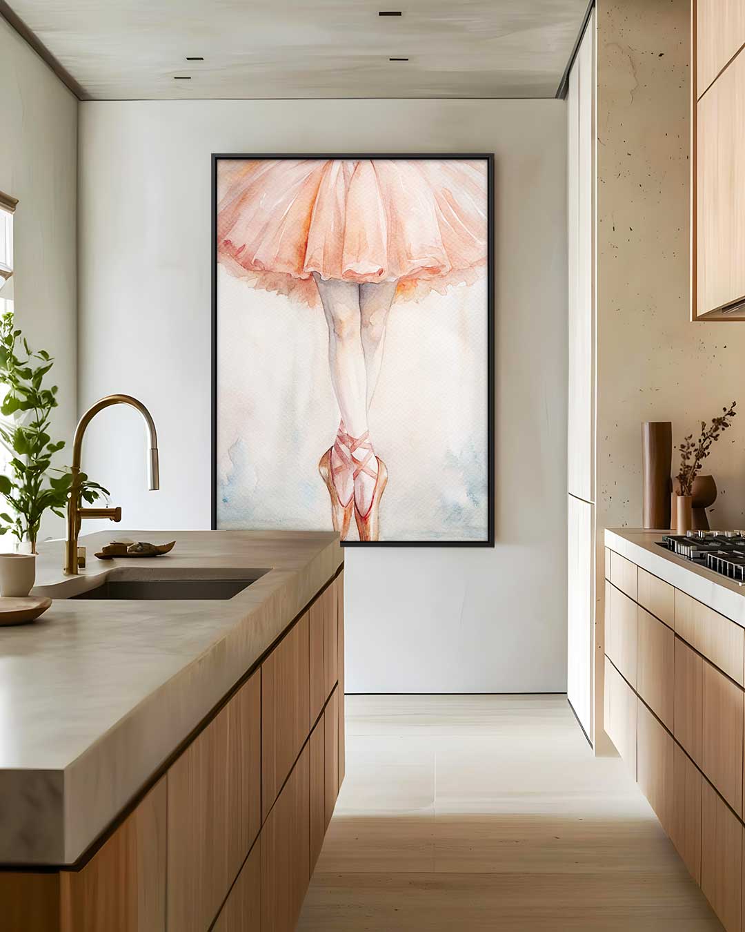 Elegante Ballerina Kunstwerk-canvas-dibond-plexiglas-wanddecoratie-WallArtistic
