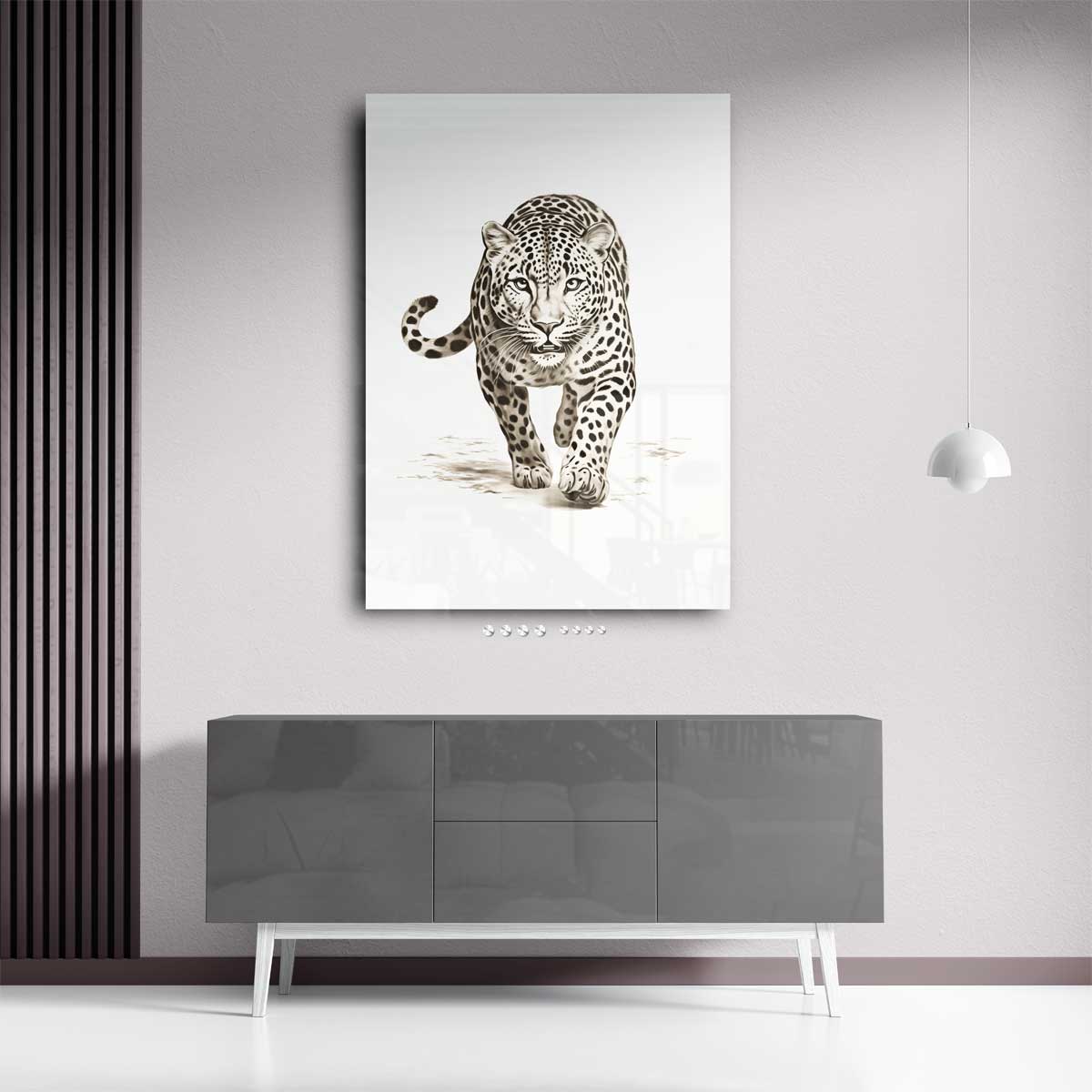 Schitterende Jachtluipaard Kunst Kunstwerk-canvas-dibond-plexiglas-wanddecoratie-WallArtistic
