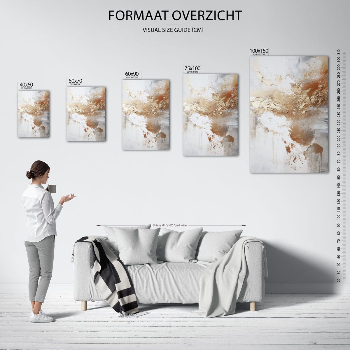 Dynamische kleurenexplosie Kunstwerk