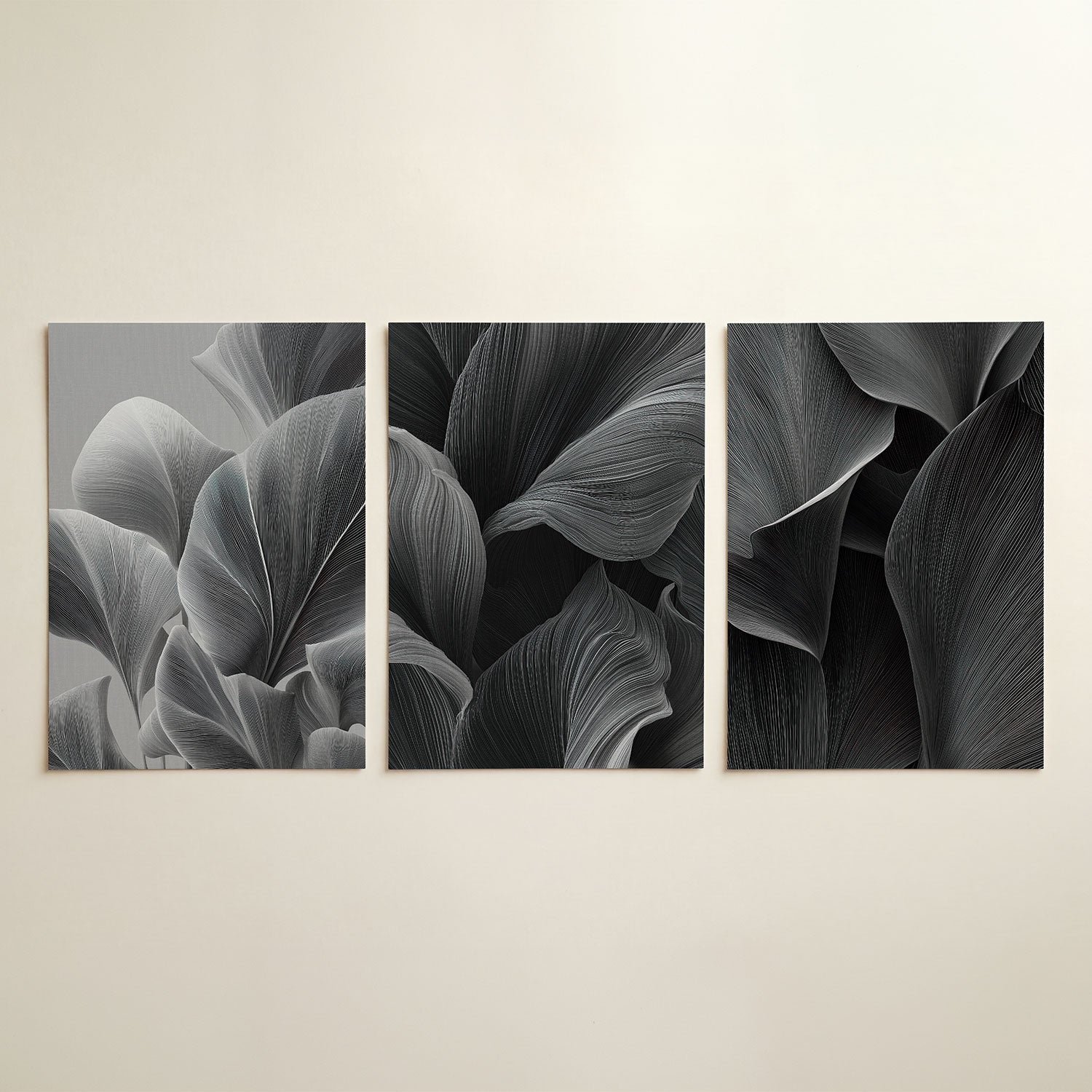 Lijnenspel en bladvormen Posterset