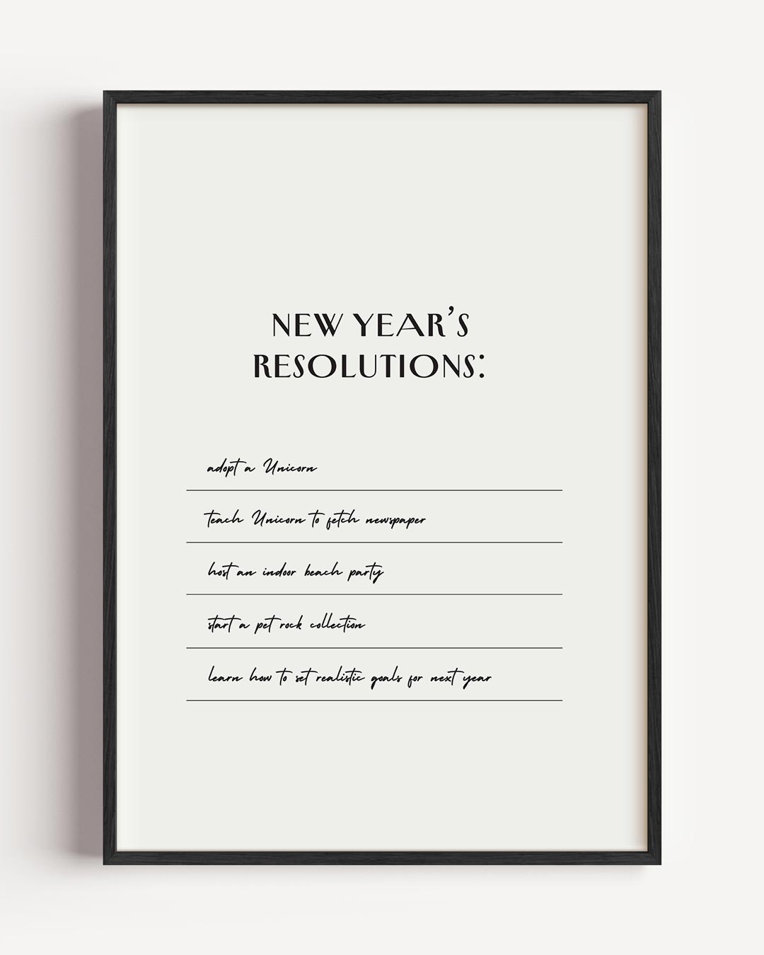 Inspirerende Nieuwjaarsresoluties Poster-WallArtistic
