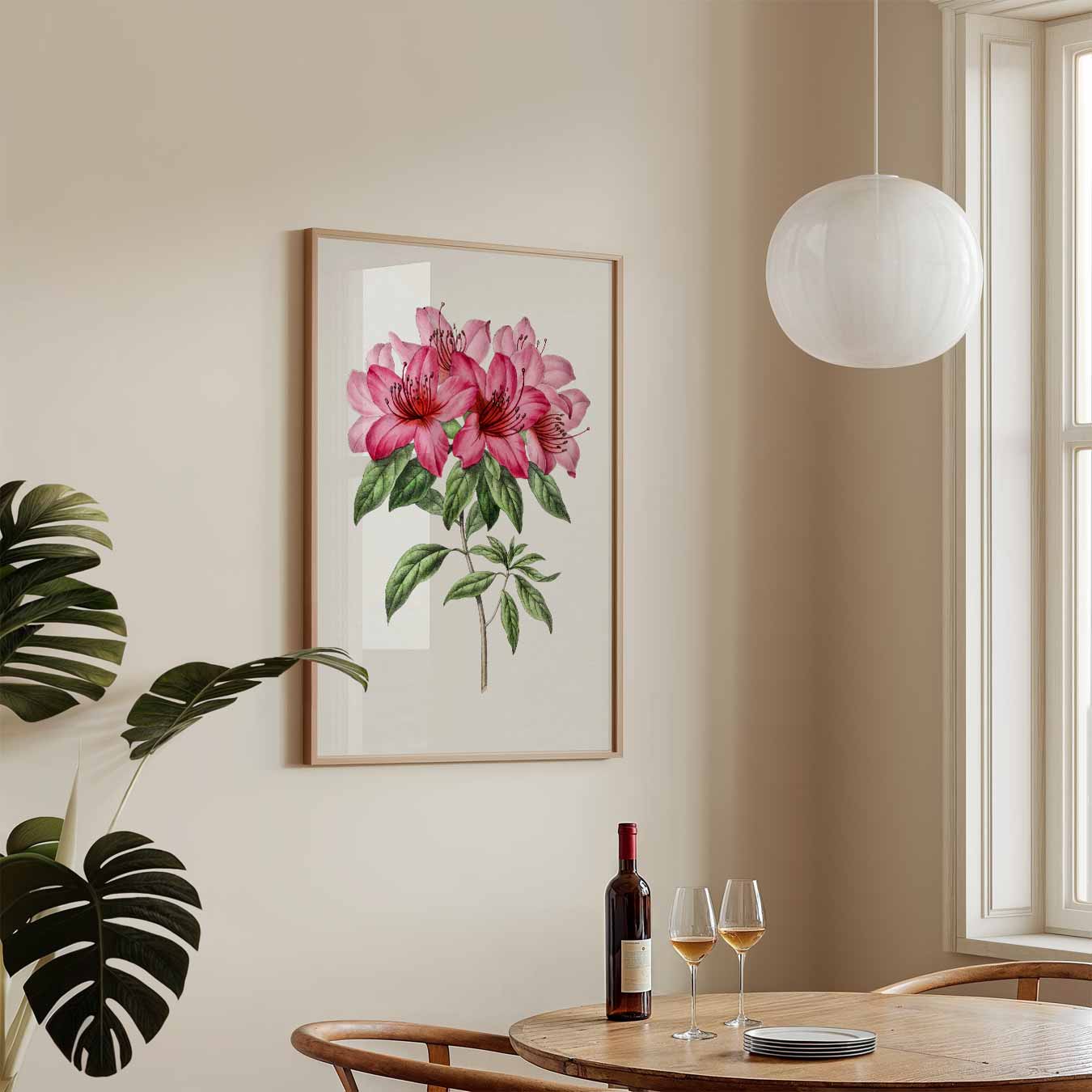 Prachtige Roze Bloemenpracht Poster