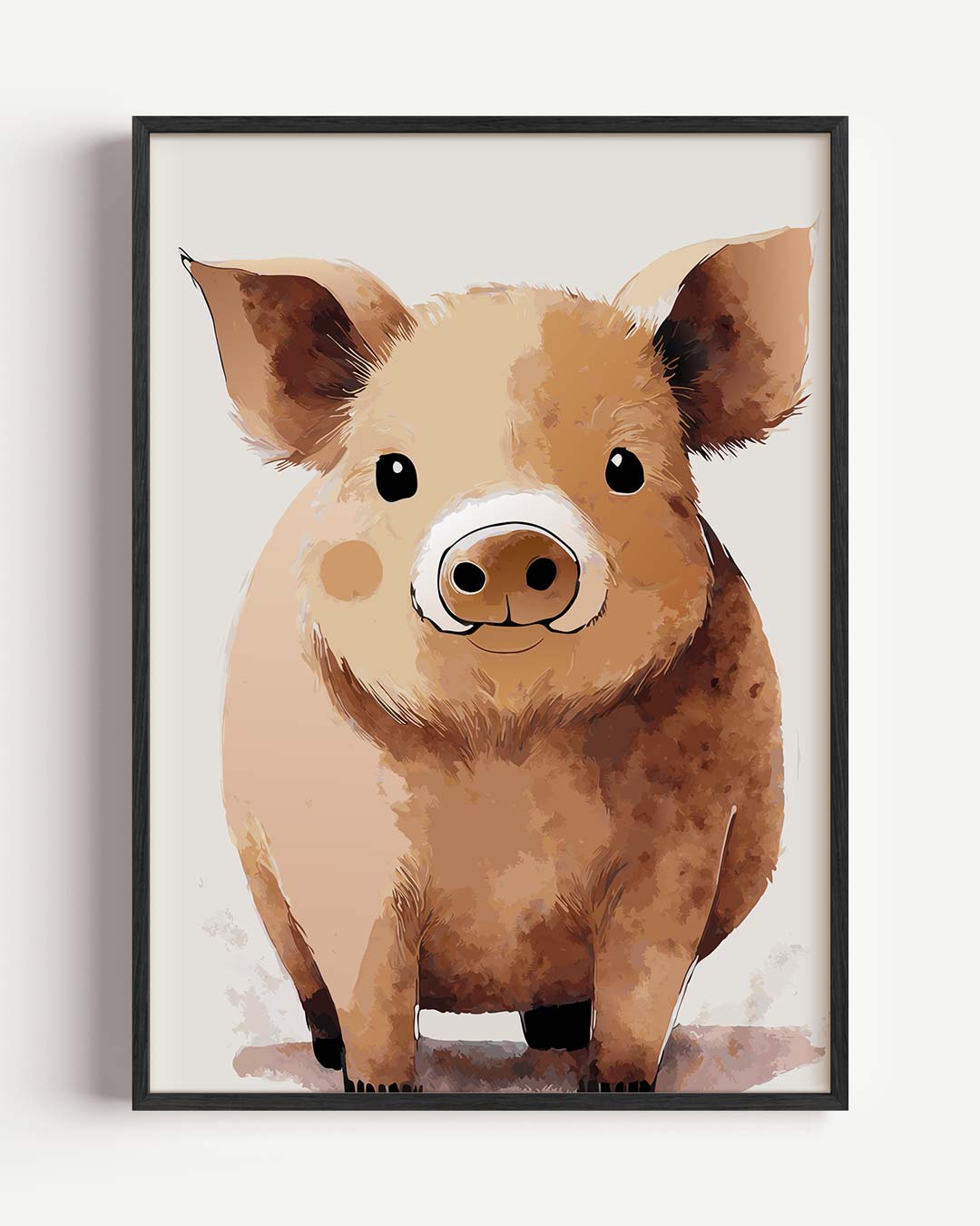 Schattige Varkensvriend Poster