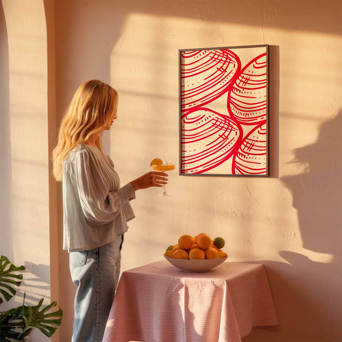 Trendy Schelpenprint Poster