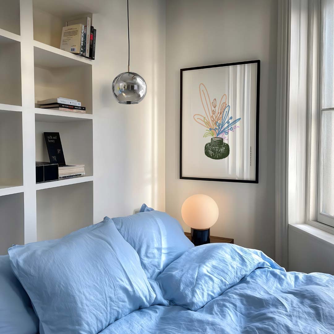 Bloemen in Vaas Kunstposter-WallArtistic