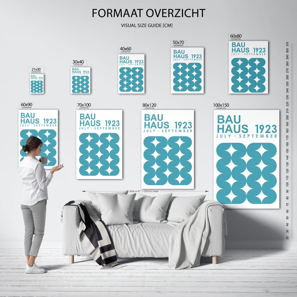 Vormritme en kleur Poster