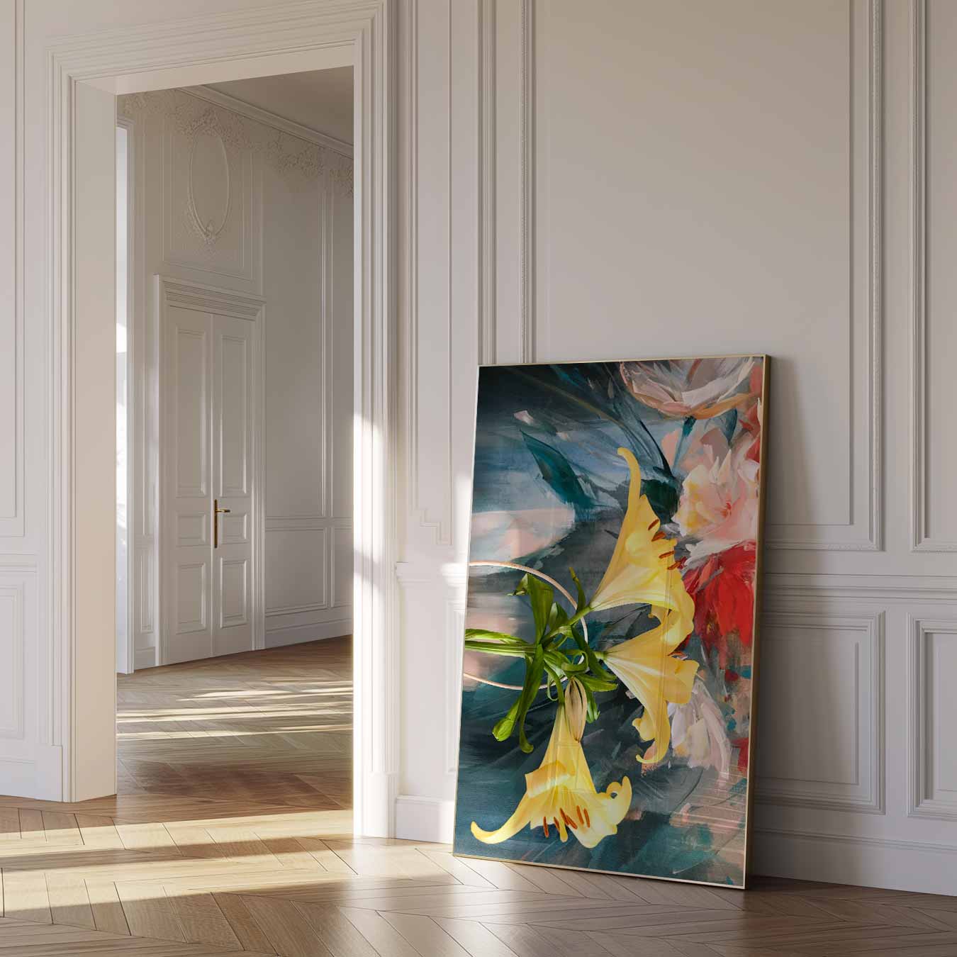 Elegante Bloemenschilderij Poster