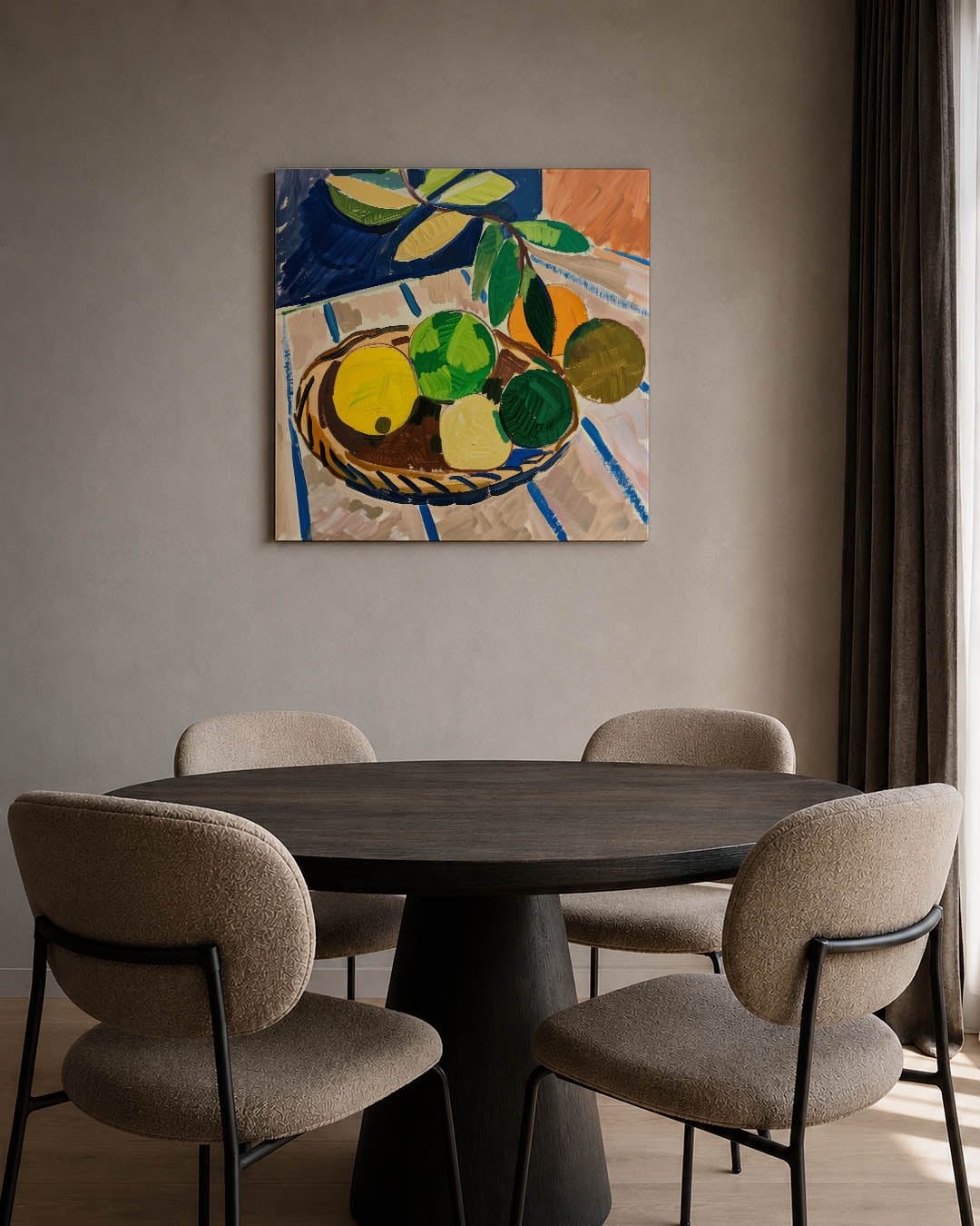 Fruit en bladeren Kunstwerk