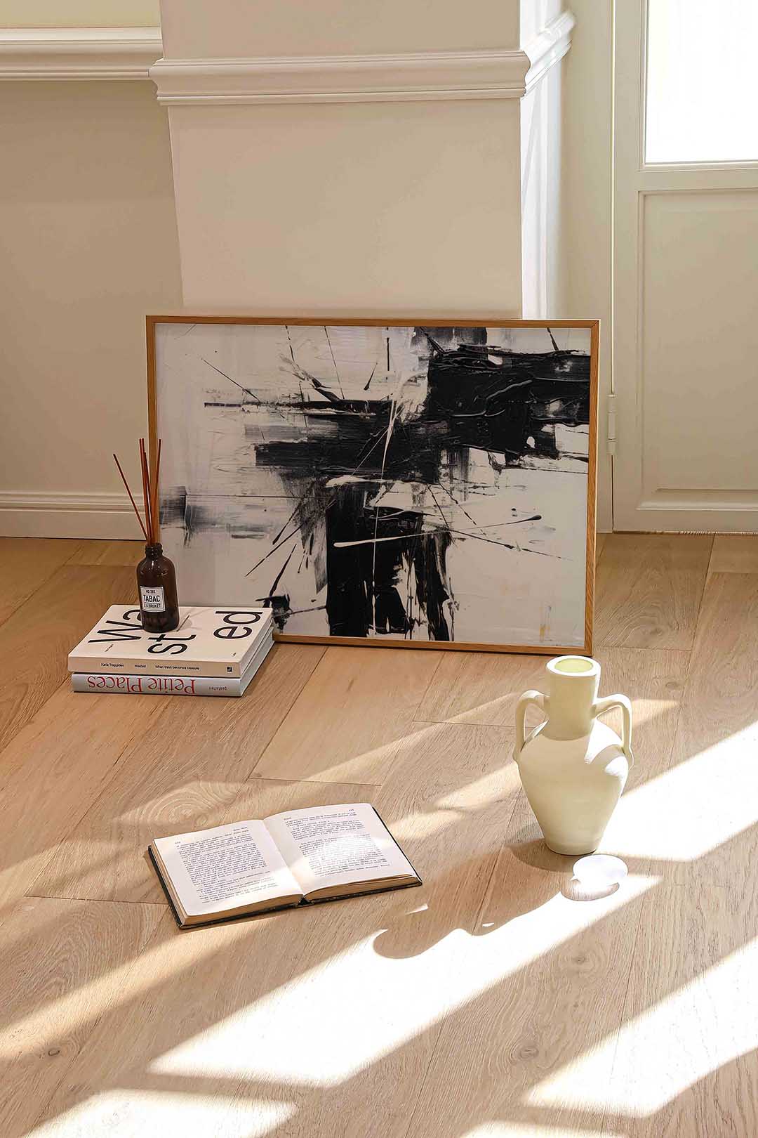 Abstracte zwart wit Poster