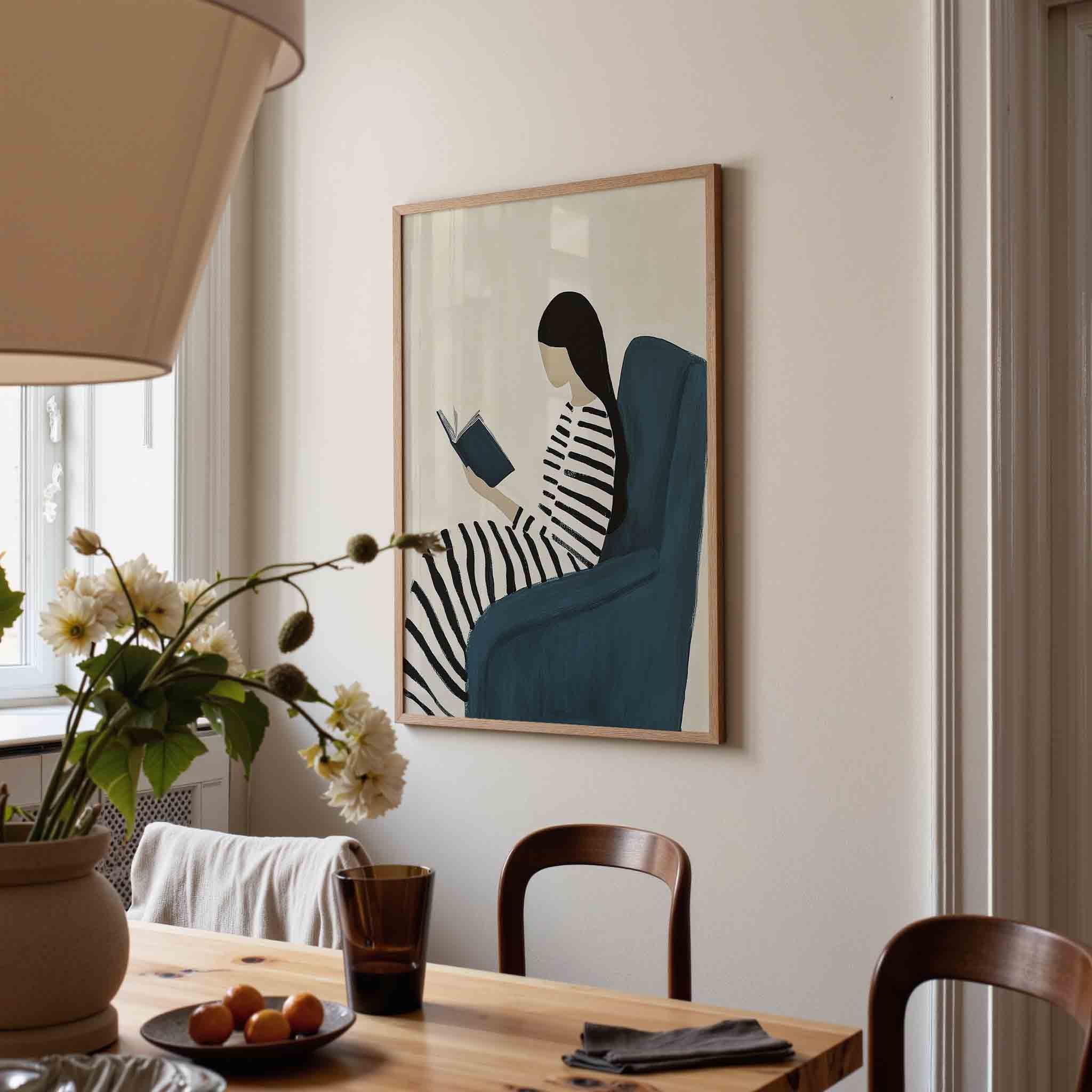 Lezende vrouw Poster
