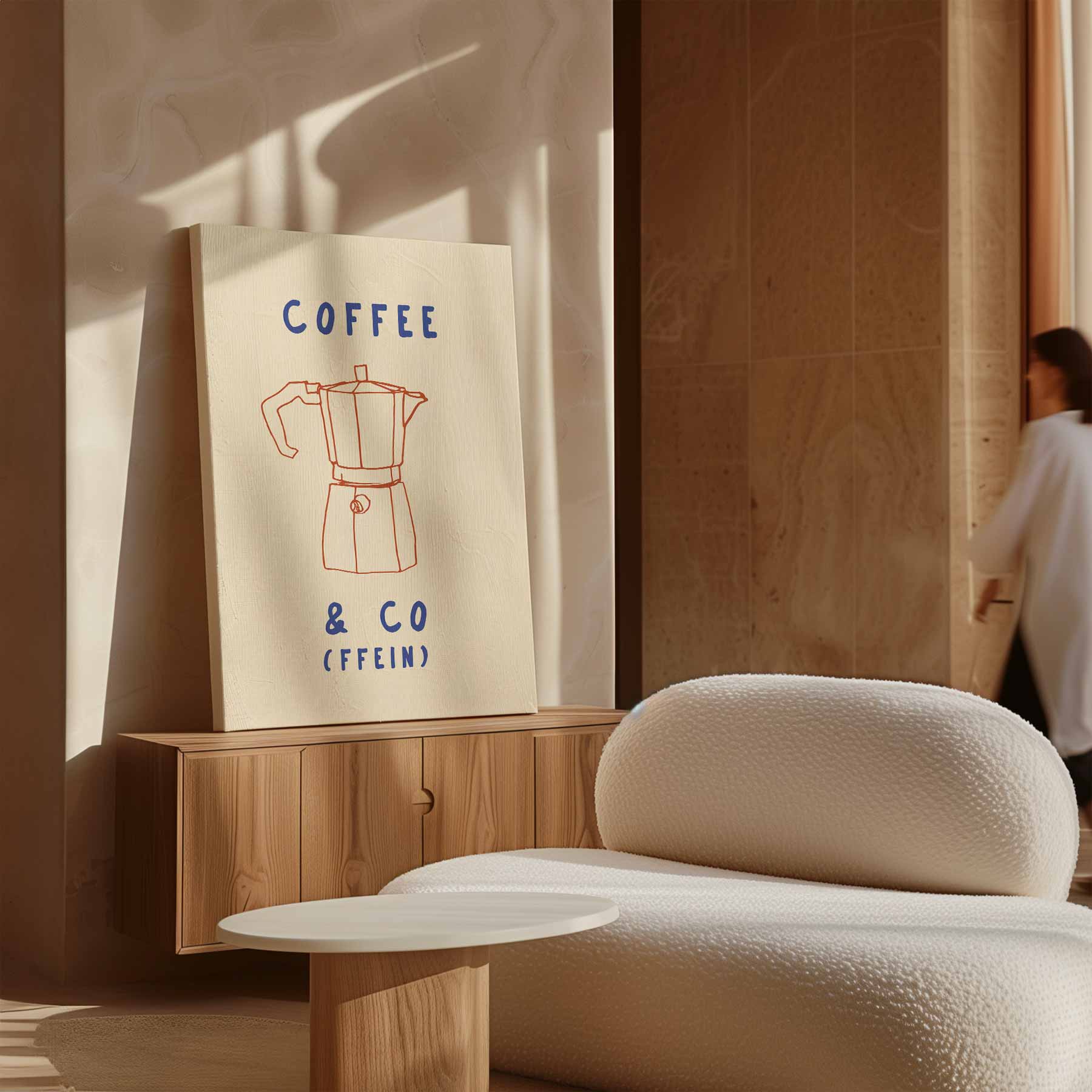 Eenvoudige Koffie Charme Kunstwerk-canvas-dibond-plexiglas-wanddecoratie-WallArtistic