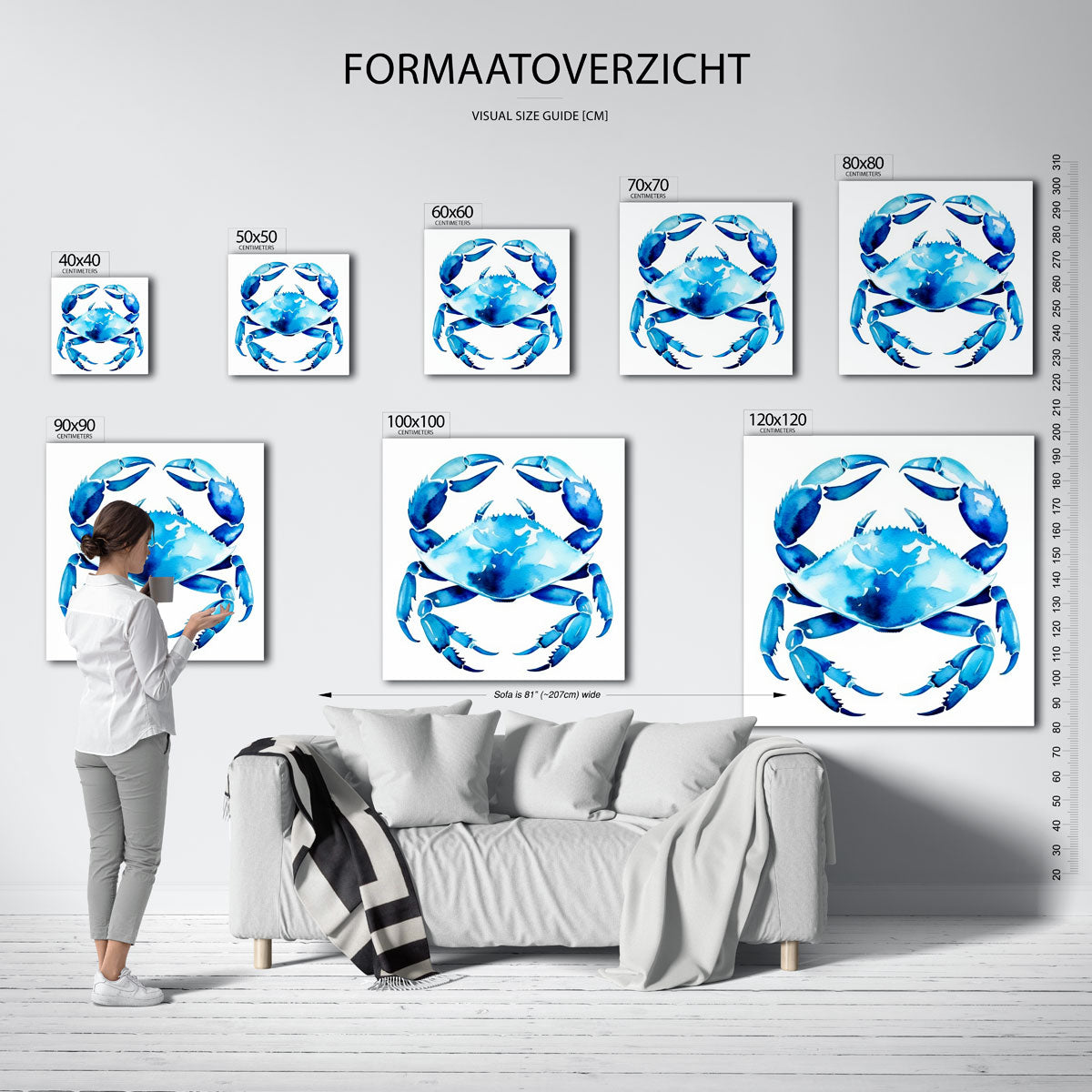 Blauwe krab Poster