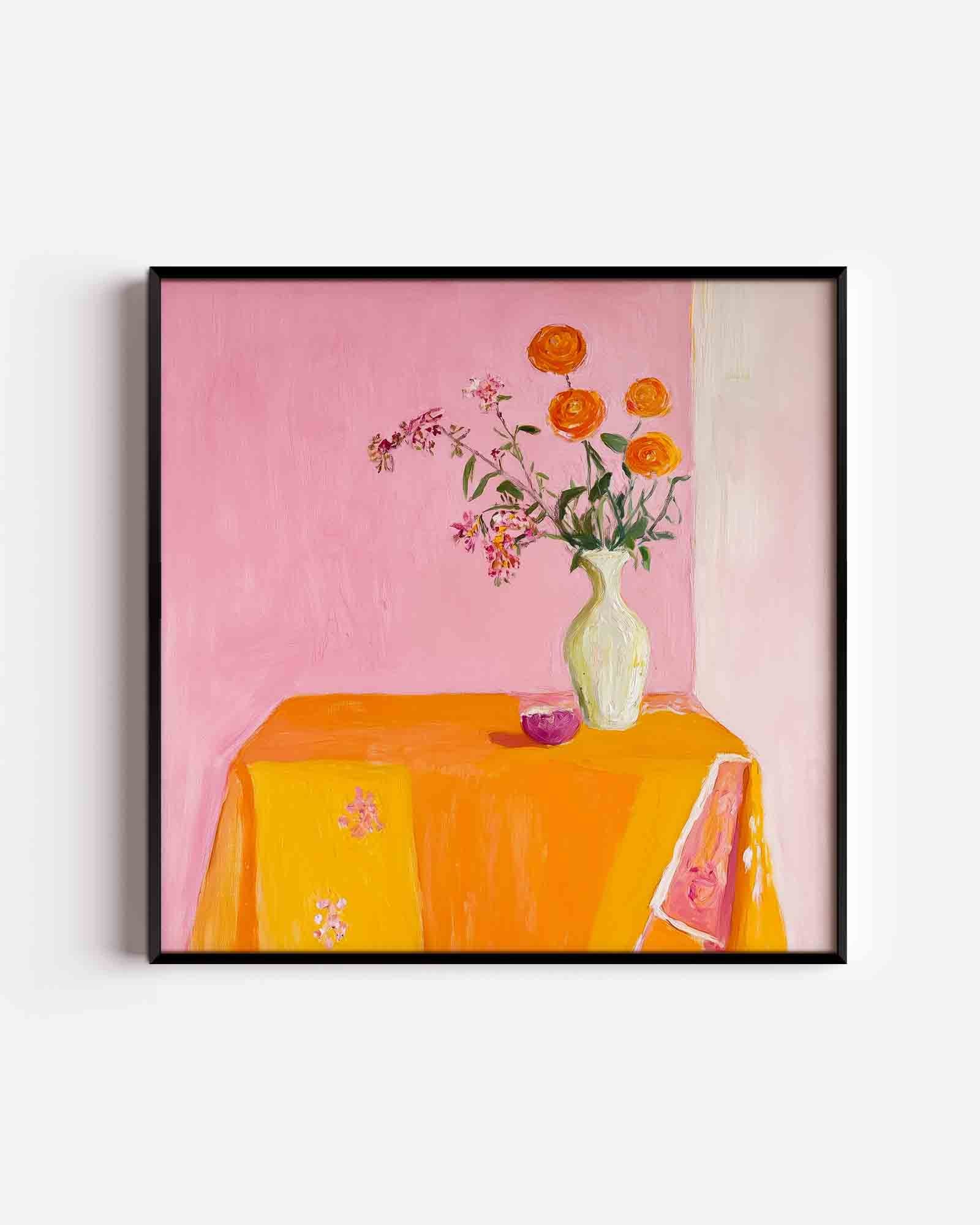 Bloemen in vaas Poster