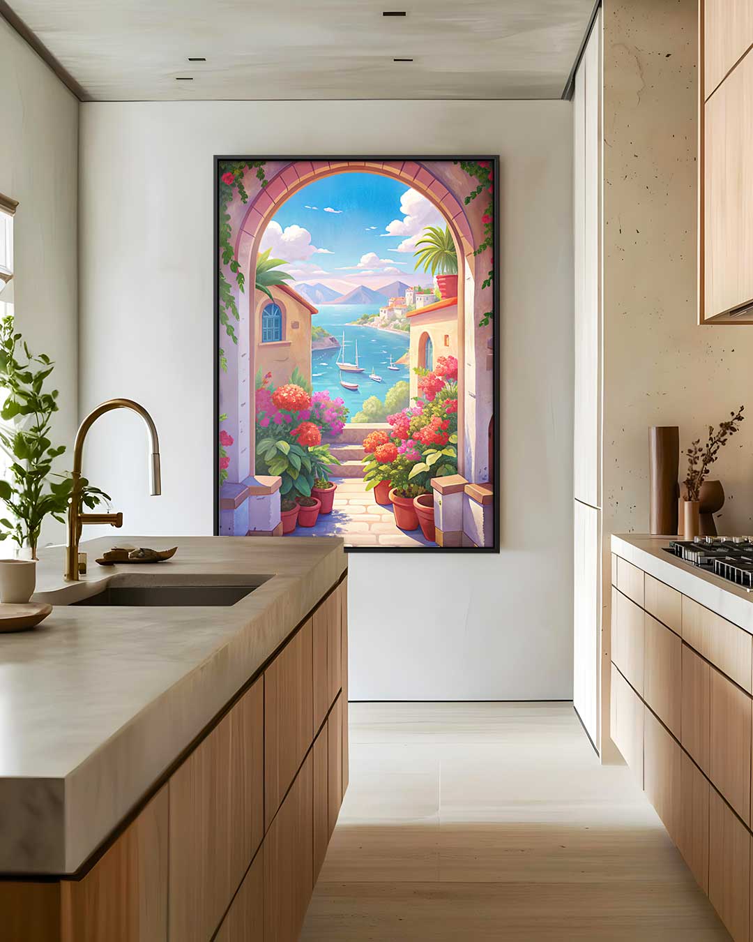 Mediterraans Paradijs Kunstwerk-canvas-dibond-plexiglas-wanddecoratie-WallArtistic