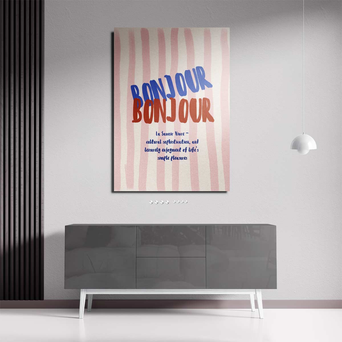 Bonjour Bonheur Kunstwerk-canvas-dibond-plexiglas-wanddecoratie-WallArtistic