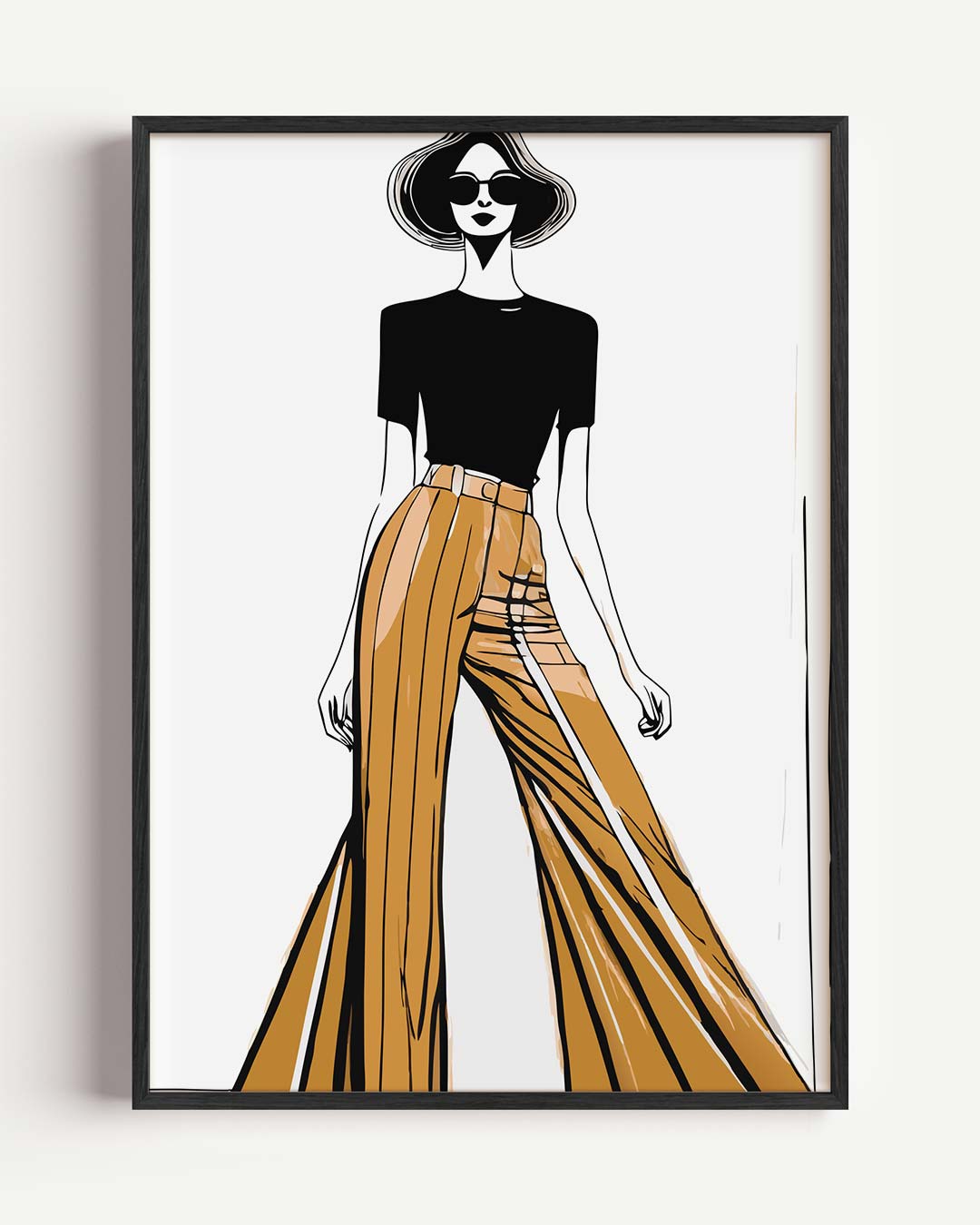 Trendy Fashionista Illustratie Poster