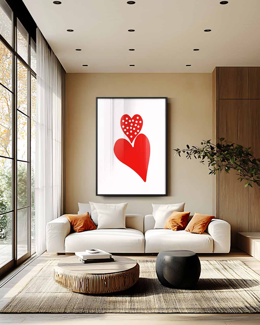 Liefdevolle Harten Kunstwerk-canvas-dibond-plexiglas-wanddecoratie-WallArtistic