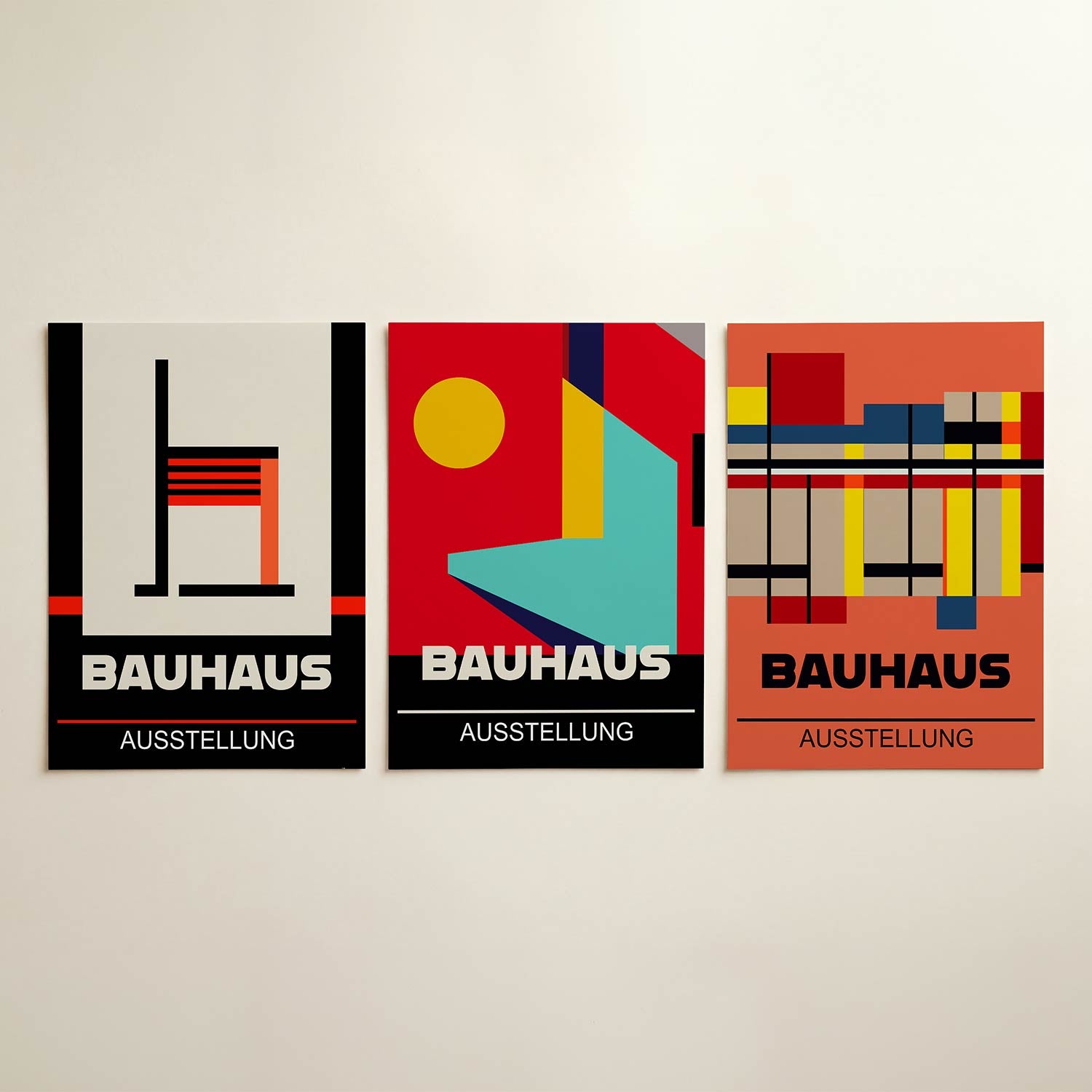 Lijnen en kleurvlakken Posterset
