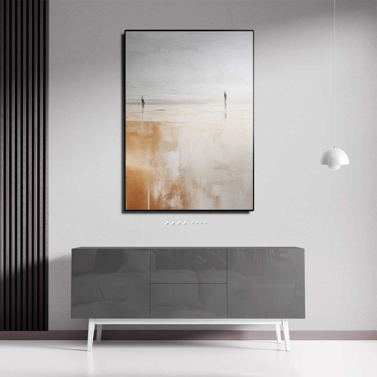 Wandelingen op het Strand Kunstwerk-canvas-dibond-plexiglas-wanddecoratie-WallArtistic