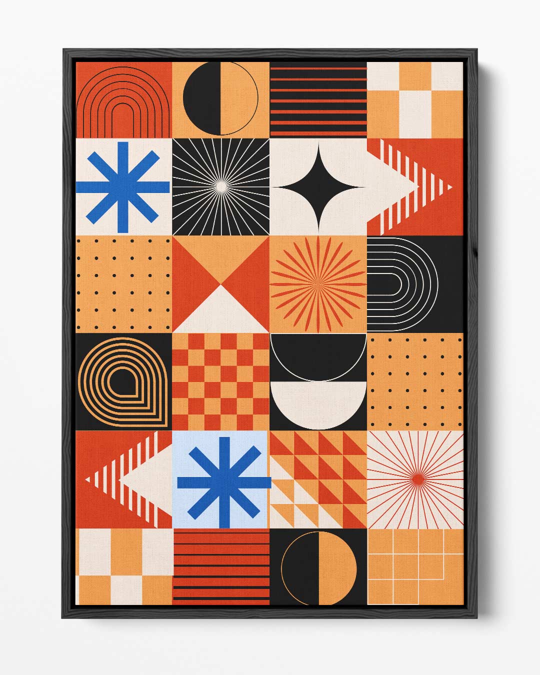 Retro Geometrisch Kunstwerk Kunstwerk-canvas-dibond-plexiglas-wanddecoratie-WallArtistic