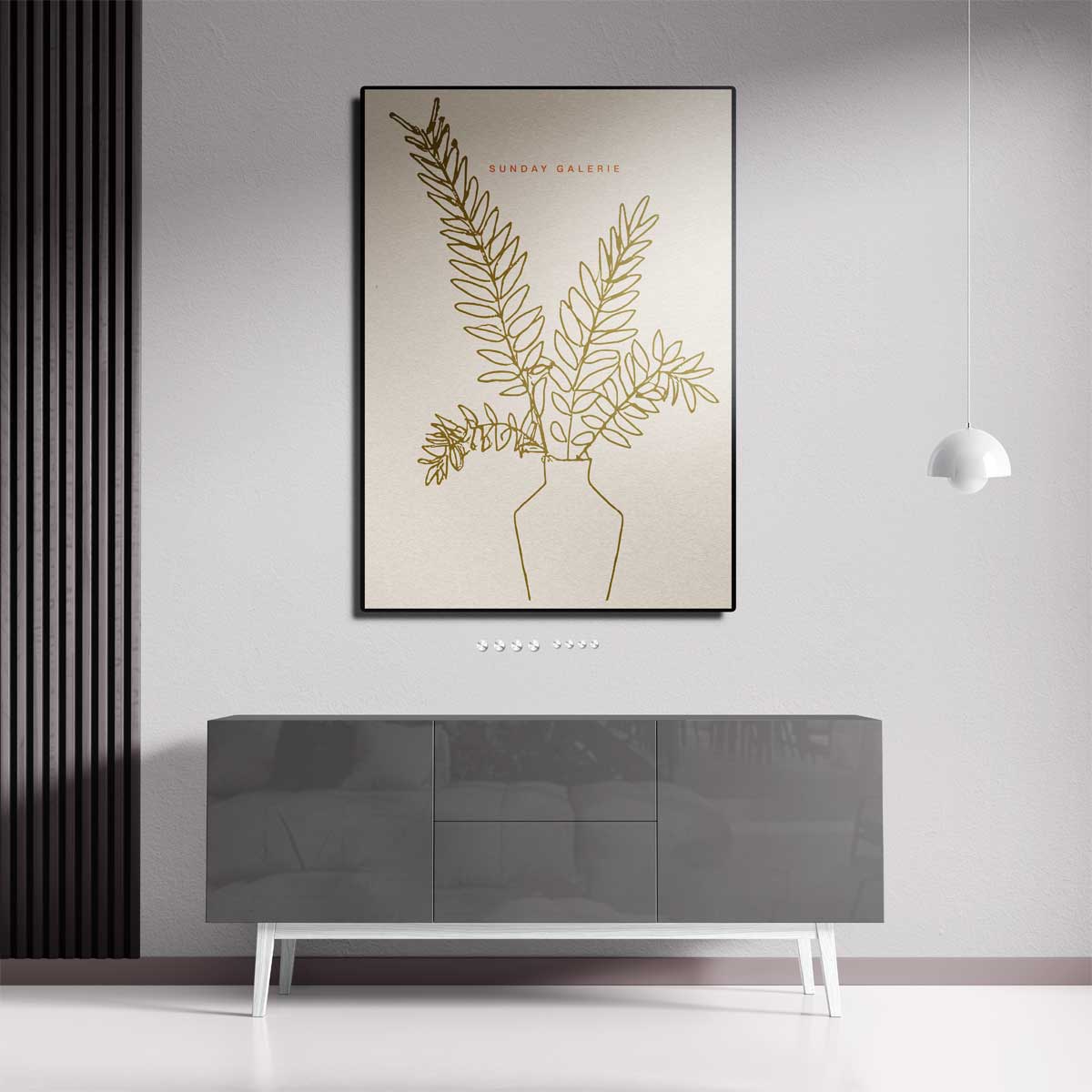 Sierlijke Minimalistische Vaas Kunstwerk-canvas-dibond-plexiglas-wanddecoratie-WallArtistic