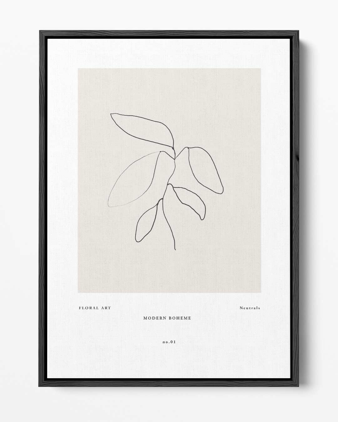 Minimalistische Botanische Lijntekening Kunstwerk-canvas-dibond-plexiglas-wanddecoratie-WallArtistic