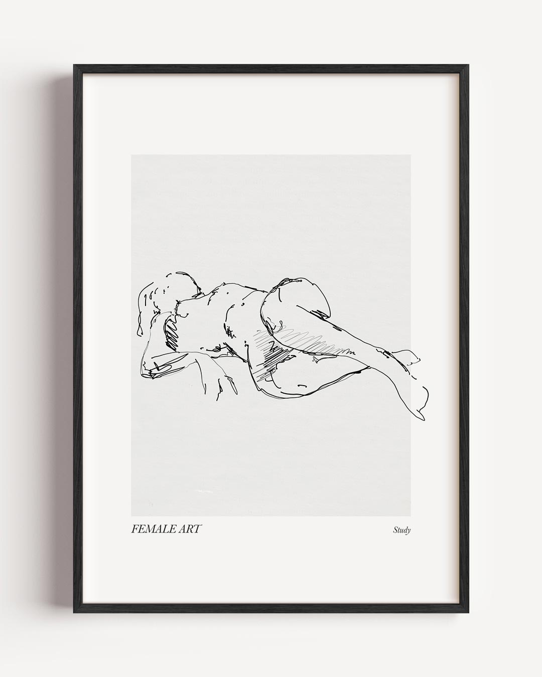Elegante Lijntekening Vrouw Poster-WallArtistic
