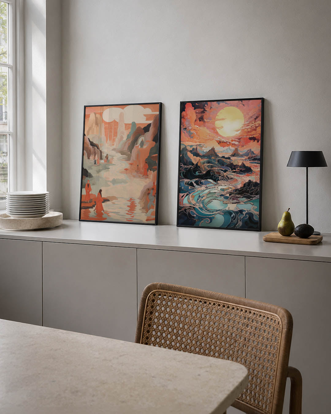 Dromerige landschapstinten Posterset