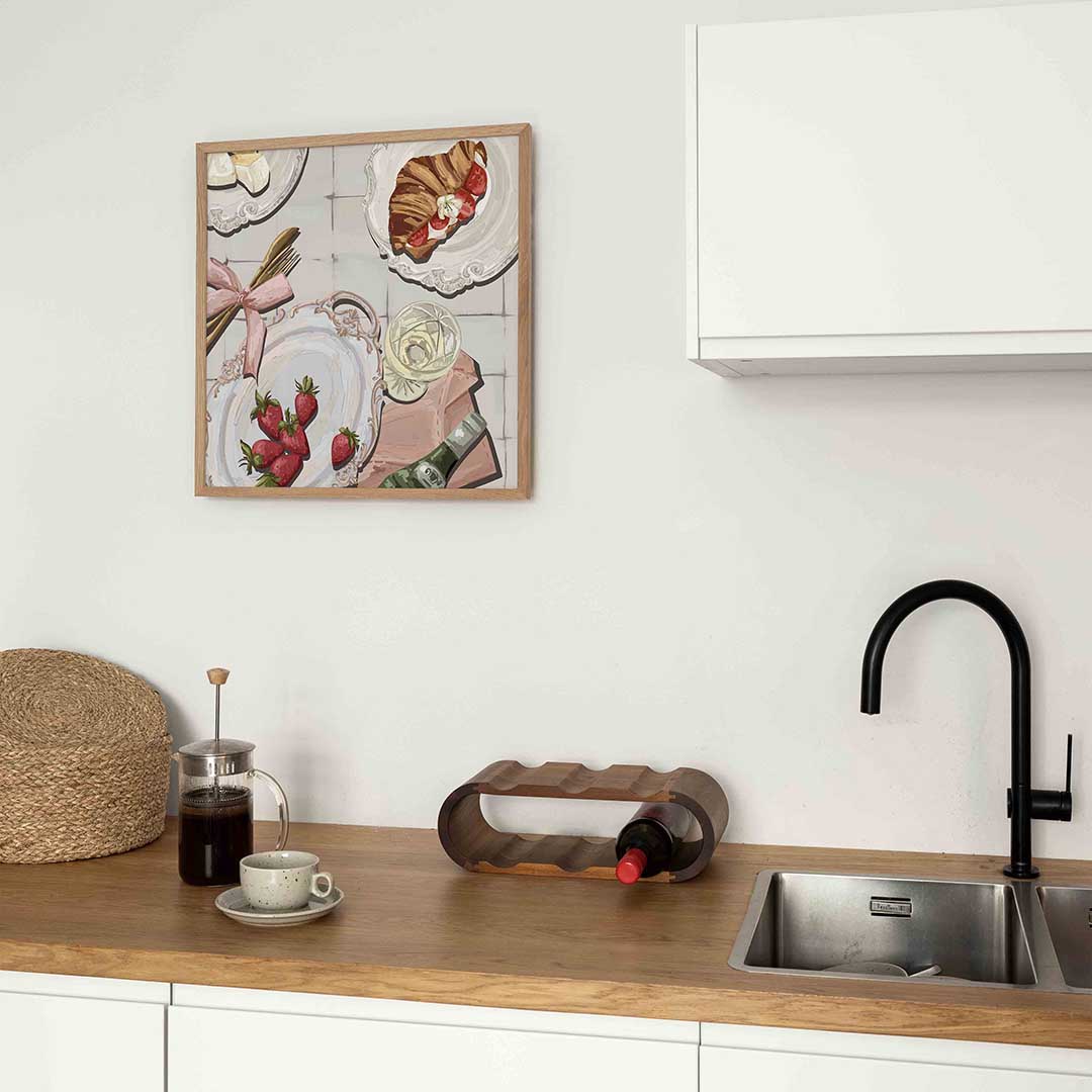 Ontbijt met aardbeien Poster