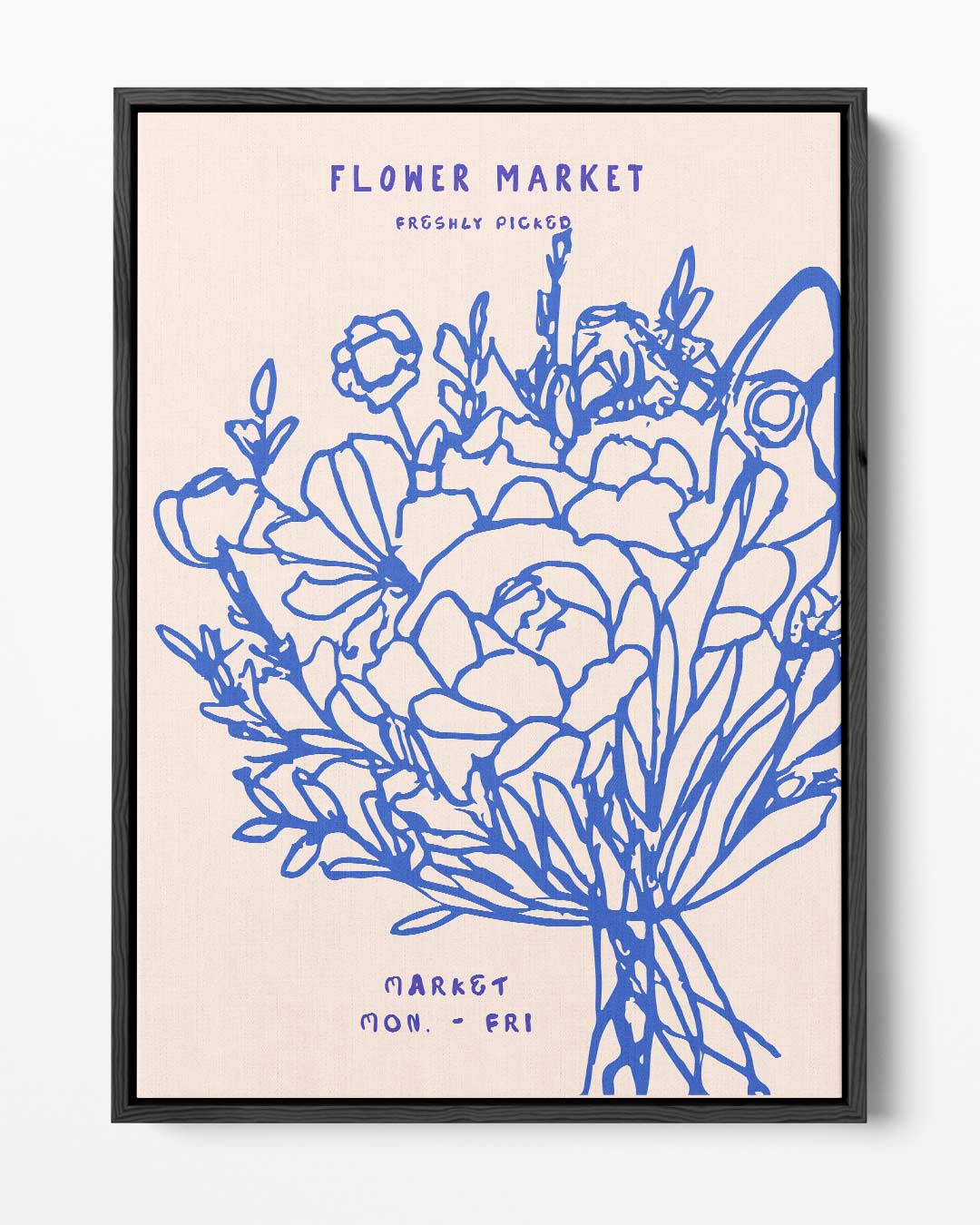 Bloemenmarkt Elegantie Kunstwerk-canvas-dibond-plexiglas-wanddecoratie-WallArtistic