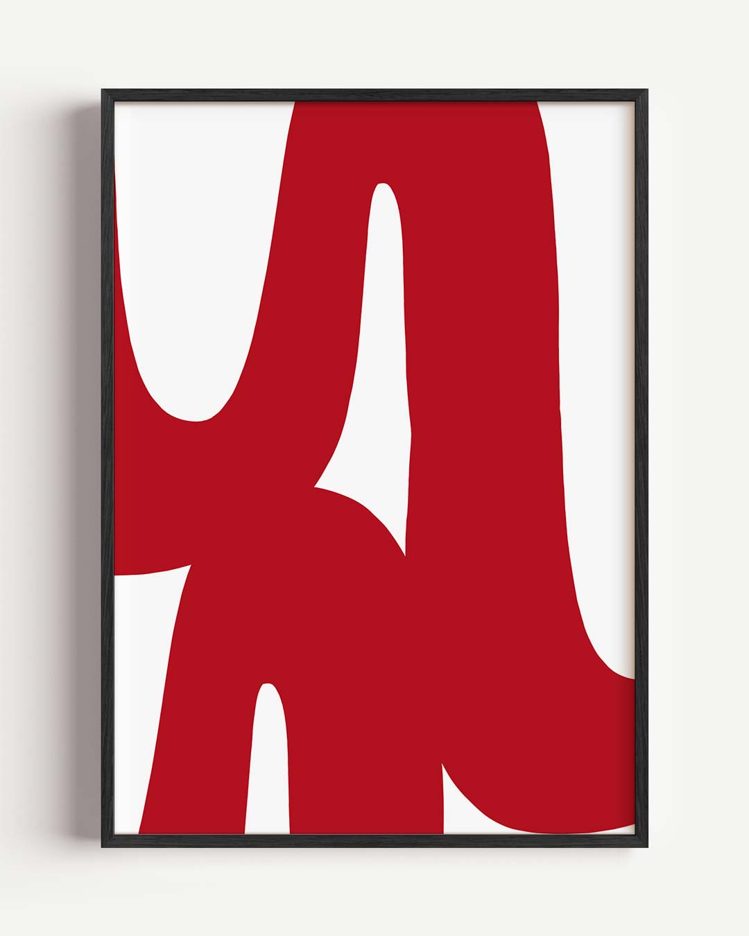 Stijlvolle Rode Abstracte Poster