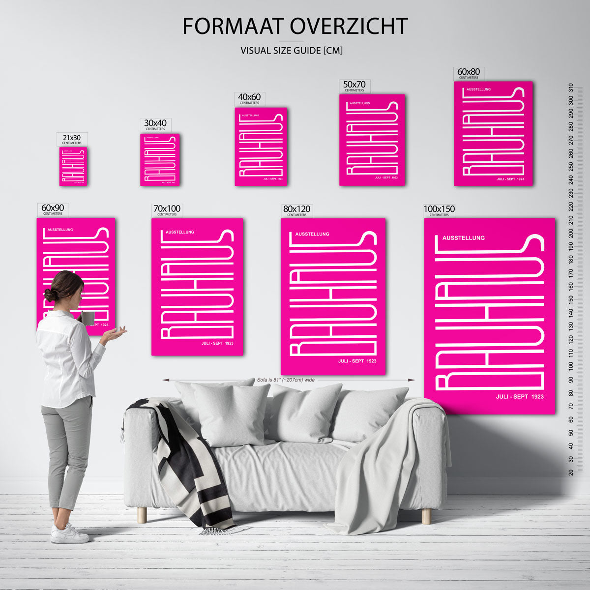 Lijnen en kleurvlakken Poster