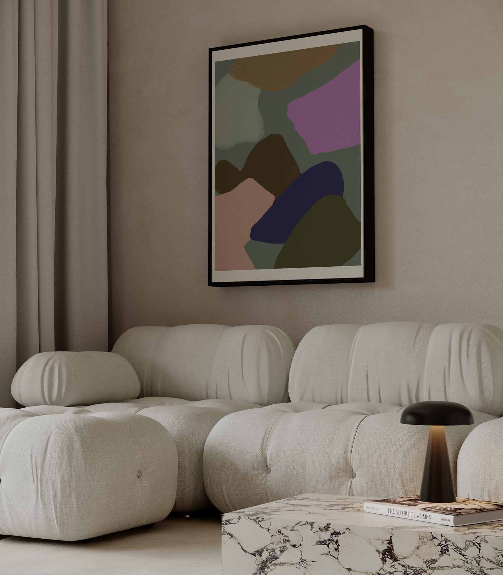 Kleurrijk Abstract Harmonie Kunstwerk-canvas-dibond-plexiglas-wanddecoratie-WallArtistic