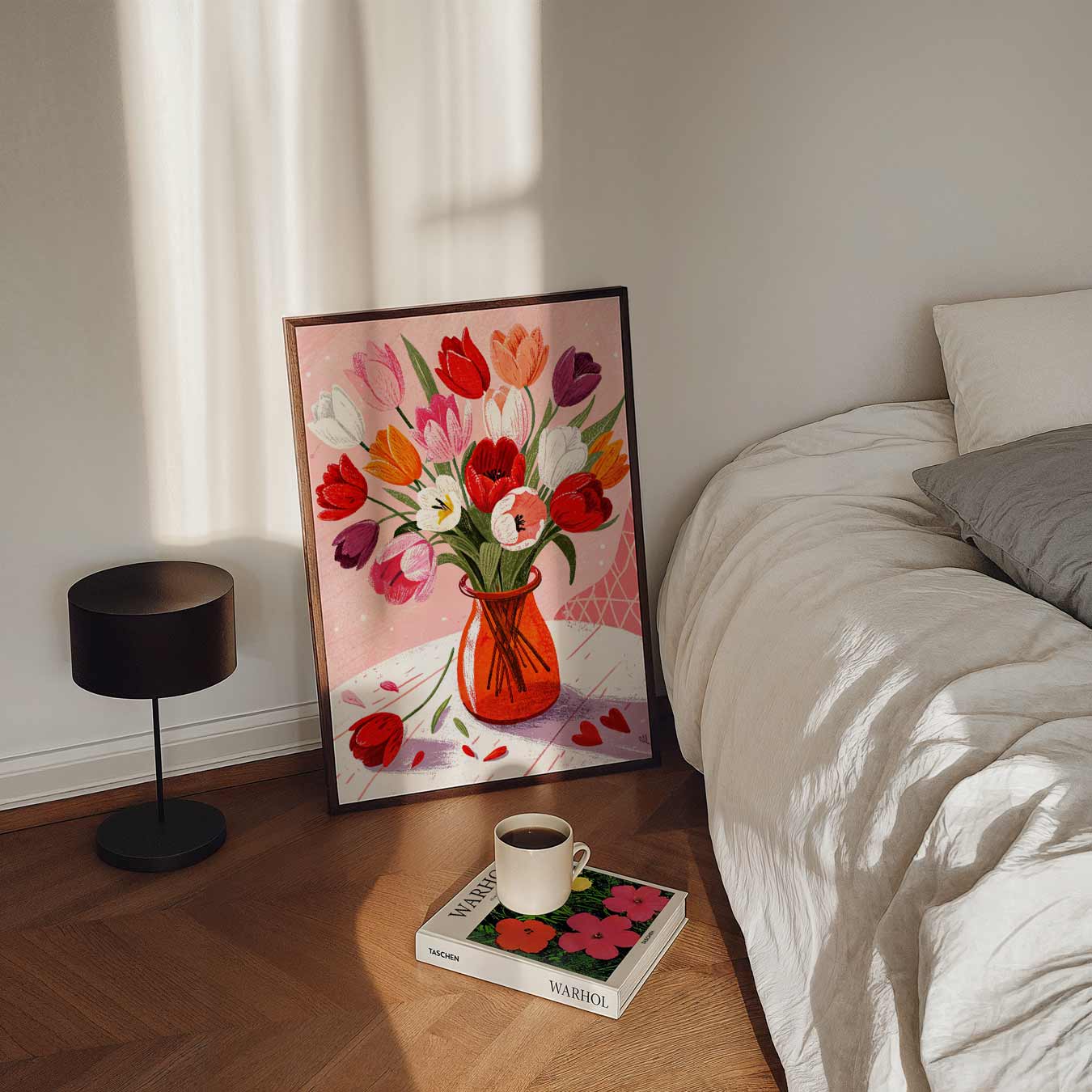 Vrolijke Tulpenbloesem Poster