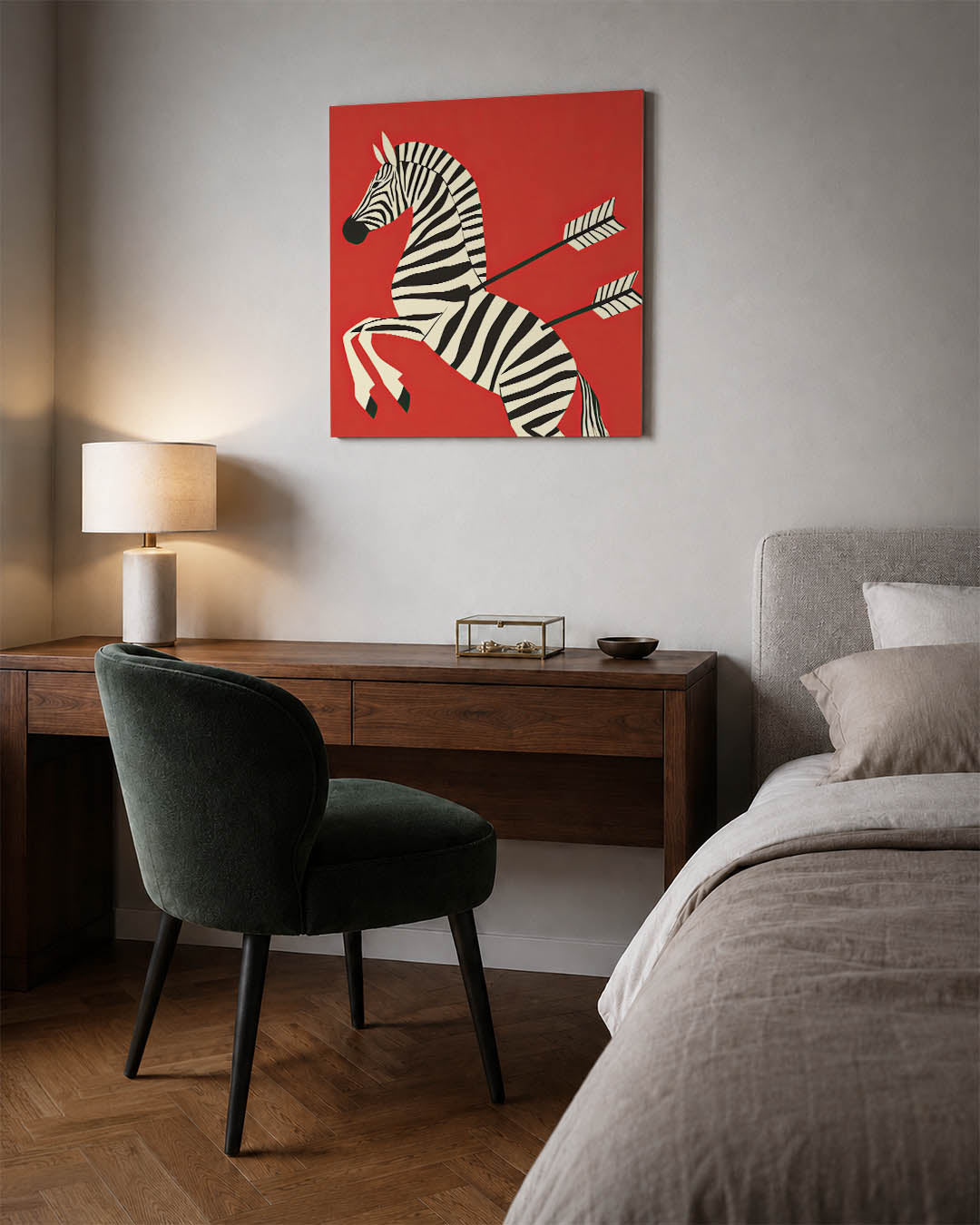 Gestreepte zebra illustratie Kunstwerk