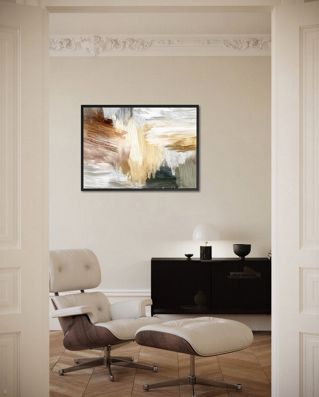 Dynamische kleurenmix Kunstwerk