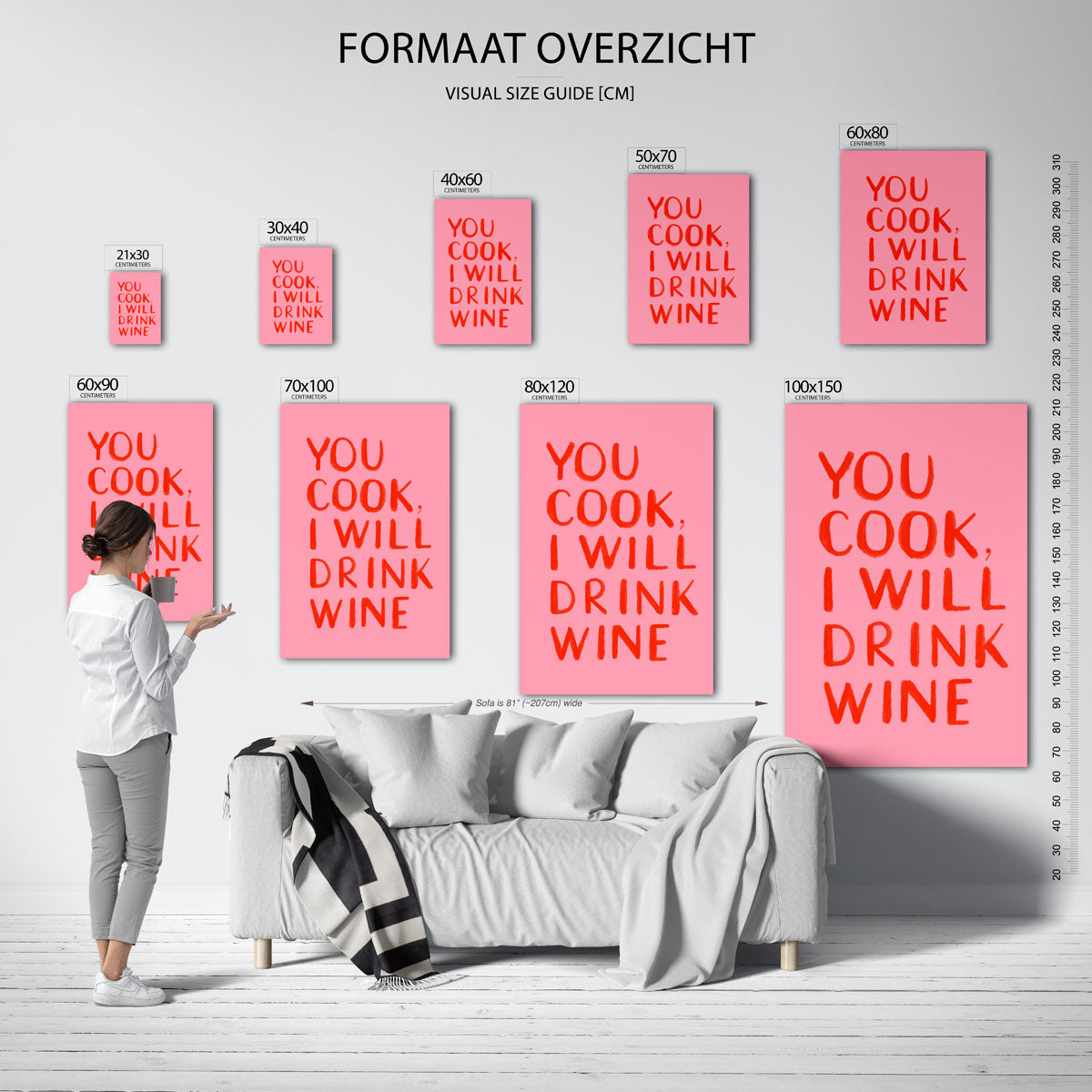 You cook i drink wine Poster