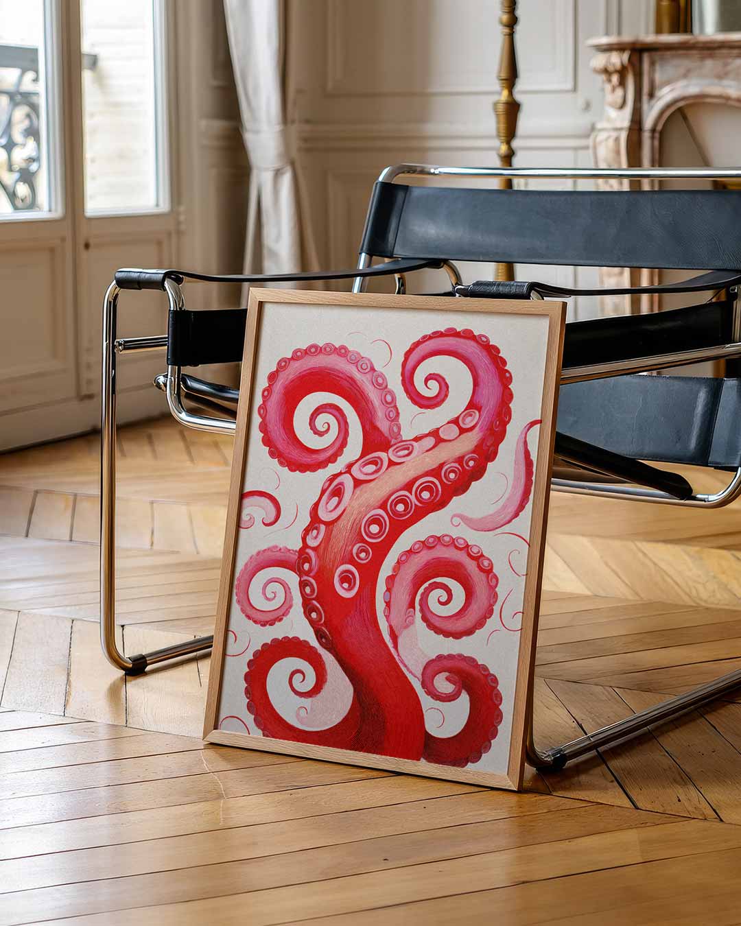 Vrolijke Octopus Tentakels Kunstposter
