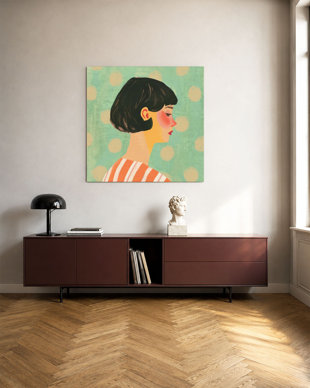 Portret zijaanzicht Kunstwerk